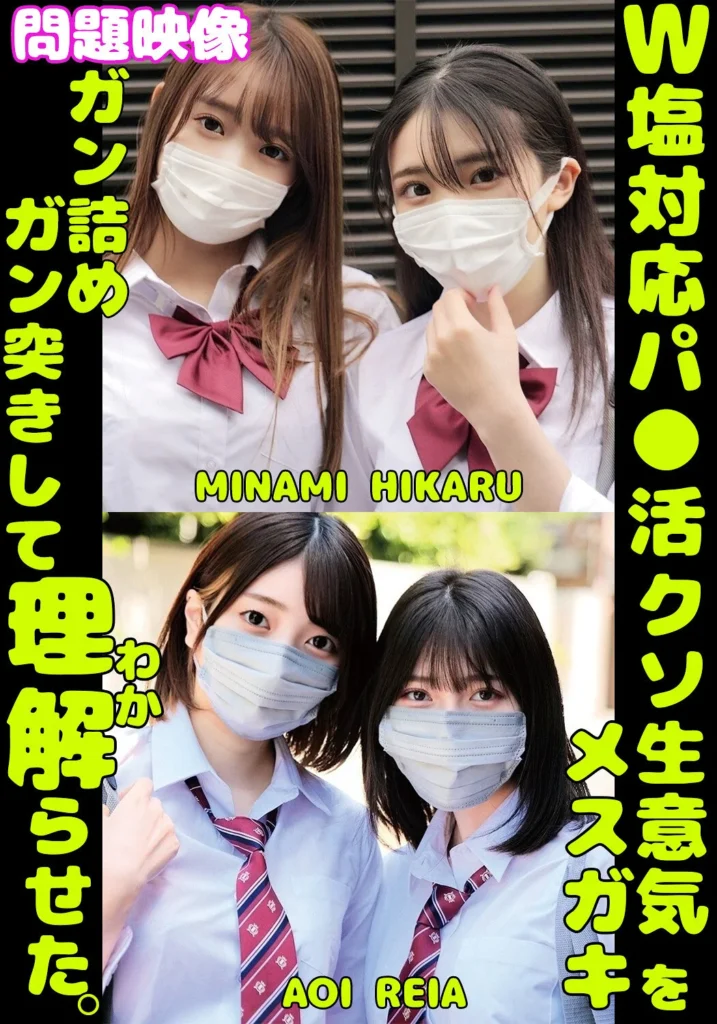 「W塩対応パ〇活クソ生意気メスガキをガン詰めしてガン突きして理解(わか)らせた。MINAMI HIKARU AOI REIA」のパッケージ