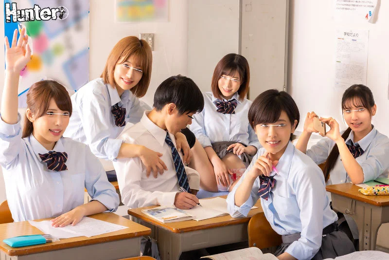 JK5人に囲まれている男