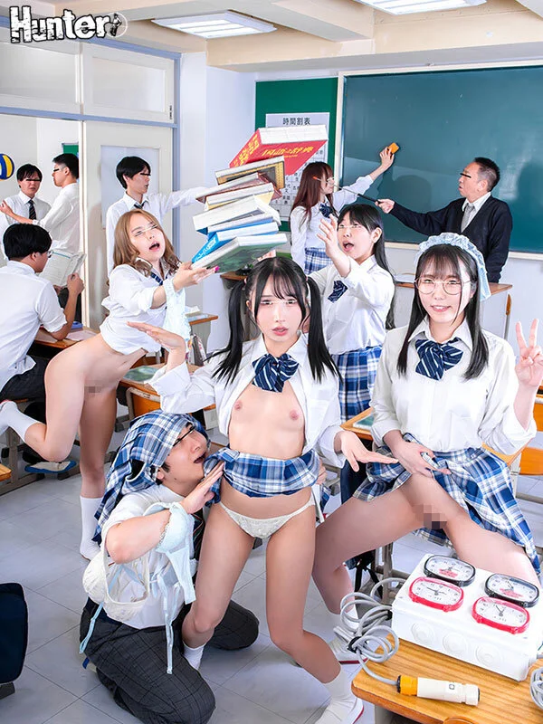 教室に制服JKが多くいる