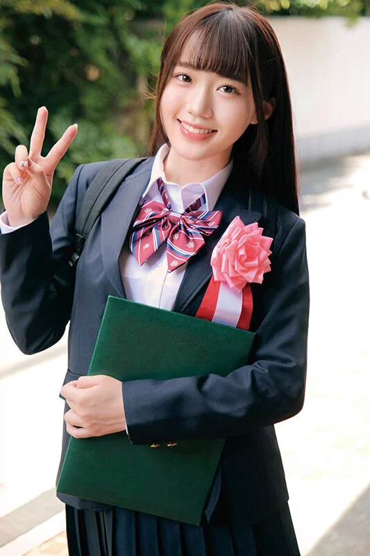 ピースしている制服JK 【配信品番:h_1324skmj00485 サンプル画像】