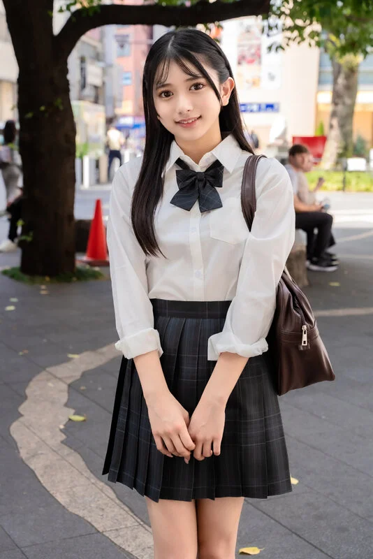制服JKの立ち姿