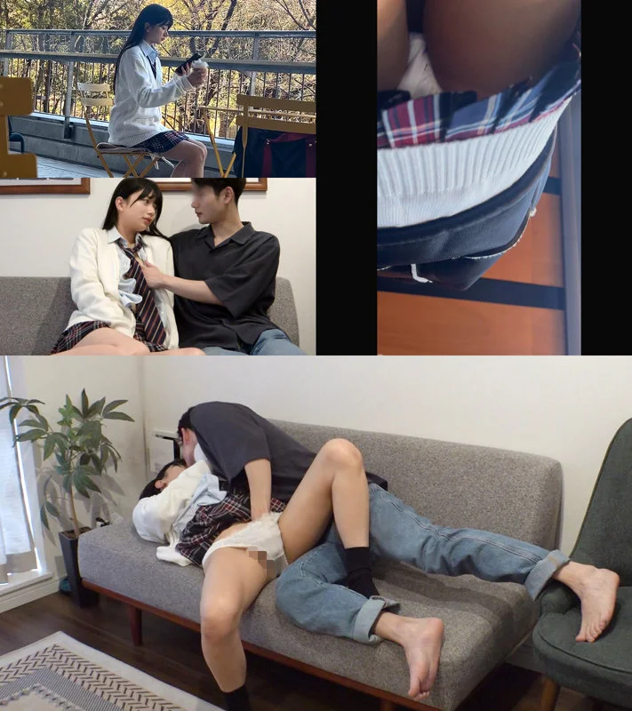 黒髪ロングヘアの制服JKが手マンされている 【配信品番：simo003 サンプル画像】