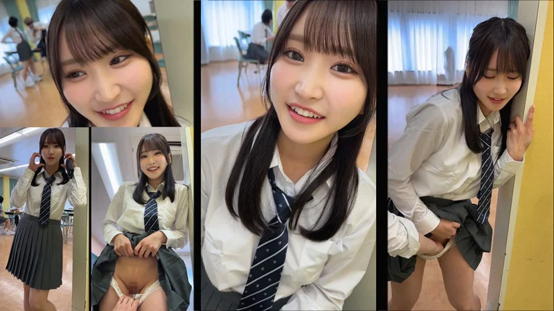 黒髪ロングヘアの制服JKが校内にいる 【配信品番：smuc168 サンプル画像】