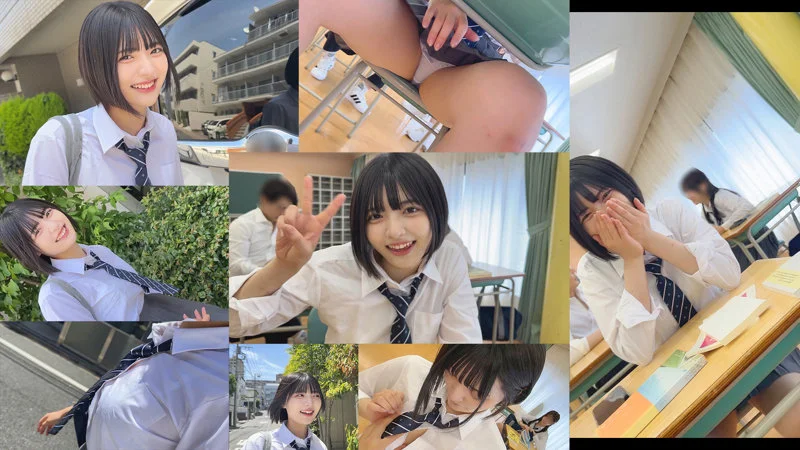 黒髪ショートヘアの制服JK 【配信品番：smuc169 サンプル画像】