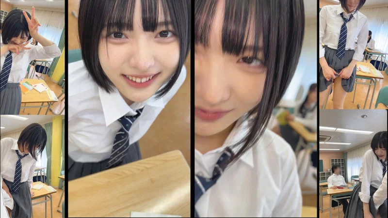 黒髪ショートヘアの制服JK 【配信品番：smuc169 サンプル画像】