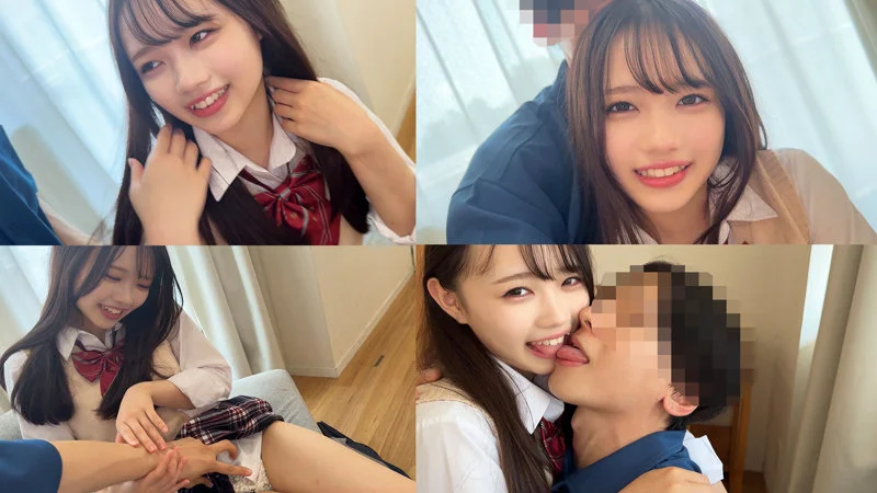 ロングヘアの制服JKがキスしている 【配信品番:smuk302 サンプル画像】